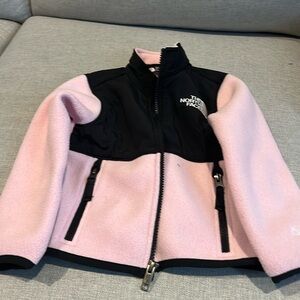 North face fleece jacket. Pink and black size 3T. Used.